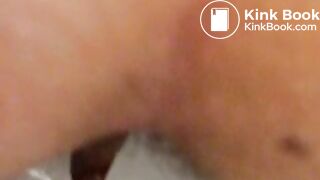 My friend Liza shitting in my toilet