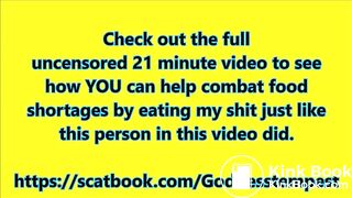 Saving The Planet Scat Eating