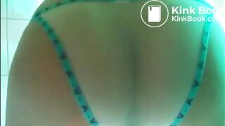 Hot butt babe shit on a sexy panty