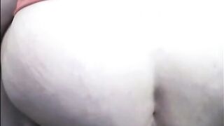 Big ass mom shitting from a chair