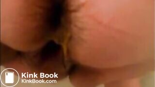 Big butt mature woman shitting closeup