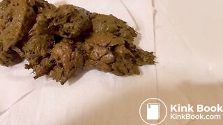 August Four Loads on Toilet Seat!