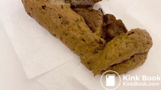 August Four Loads on Toilet Seat!