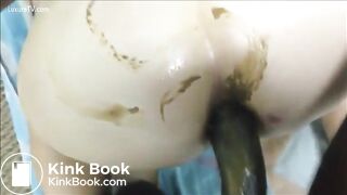 Interracial anal fucking with shit