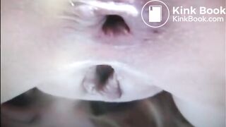 Blonde shit and piss closeup