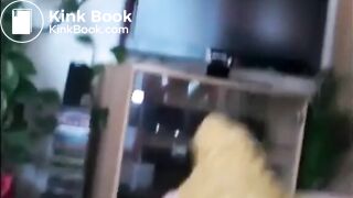 Perfect butt babe shit on her hand