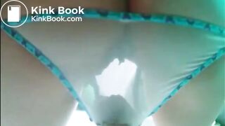 Hot butt babe shit on a sexy panty