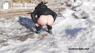 Liquid poop on the snow