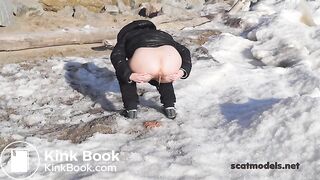 Liquid poop on the snow