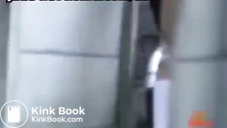 Japanese girl drops poop in the street