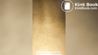 Girl shitting  very constipated  turd