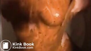 Girl shitting and smearing it all over her body