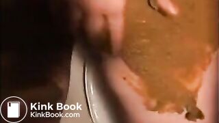 Girl shitting and smearing it all over her body