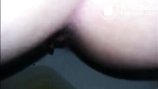 Girl shitting diarrhea in the toilet closeup