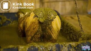 Enjoying my shower in cowshit