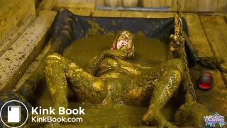 Enjoying my shower in cowshit