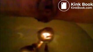 Girl shitting in the toilet and inserting dildo on her asshole