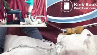 Eat female shit and massage your feet!
