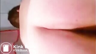 Woman shitting diarrhea closeup