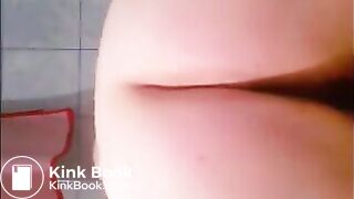 Woman shitting diarrhea closeup