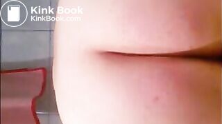 Woman shitting diarrhea closeup