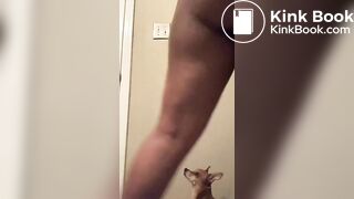 Shitting fat black slut