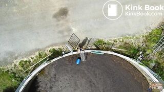 Christy Ley in the manure pit