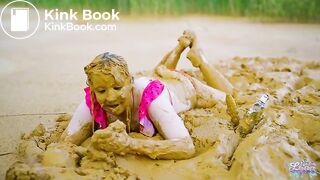 Orgasm in lake of mud