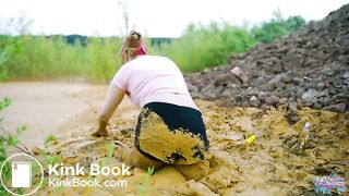 Orgasm in lake of mud