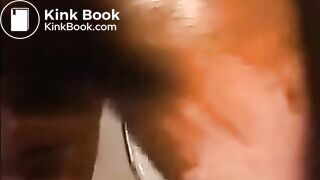 Woman shitting diarrhea and smearing it on her body