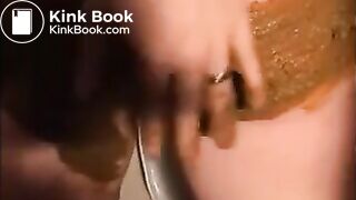 Woman shitting diarrhea and smearing it on her body