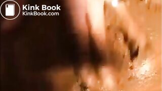 Woman shitting diarrhea and smearing it on her body