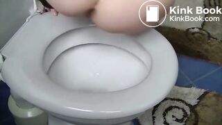Amateur misses the toilet