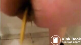 Mature woman shitting diarrhea closeup