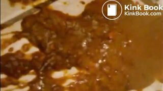 Fat woman shitting diarrhea on the floor