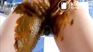 Girl shitting masturbating fisting and squirting orgasm