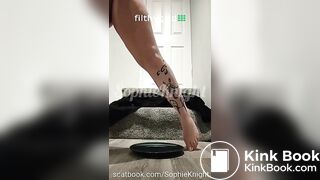 Sophie K massive long unbroken shit on a plate!