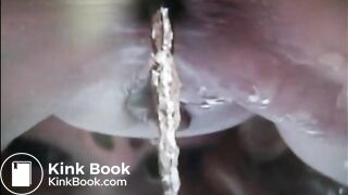 Woman shit and piss closeup