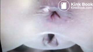 Woman shit and piss closeup