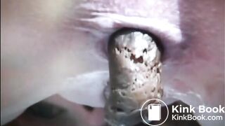 Woman shit and piss closeup