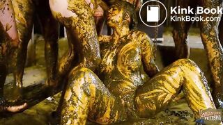 Snow White and the seven dung dwarfs scat gangbang with Betty