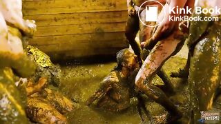 Snow White and the seven dung dwarfs scat gangbang with Betty