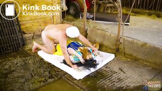 Snow White and the seven dung dwarfs scat gangbang with Betty