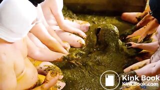 Snow White and the seven dung dwarfs scat gangbang with Betty