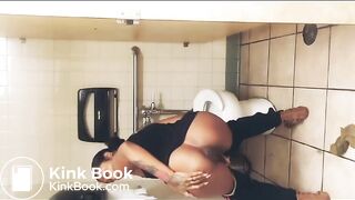 Beautiful ebony girl pooping