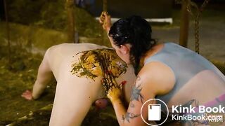 Dirty Nylon Fun in cowshit