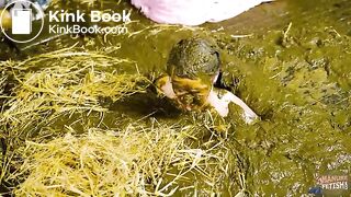 Farmer Girl Bettys messy mistake - bathing in cowshit