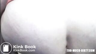 Big ass mom shitting from a chair