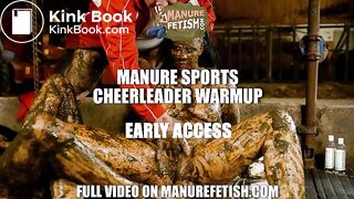 Manure Sports Cheerleader Warmup in Cowshit