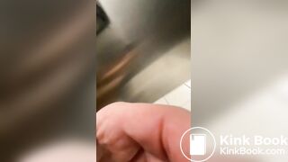 Chubby slut shitting in Target bathroom